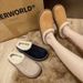 Women's Shoes Retro Style Fur Slippers Closed Toe Half Slip Shoes For Women New Flat Soled Ladies Plus Velvet Snow Boots Women's Shoes_vogvips.com