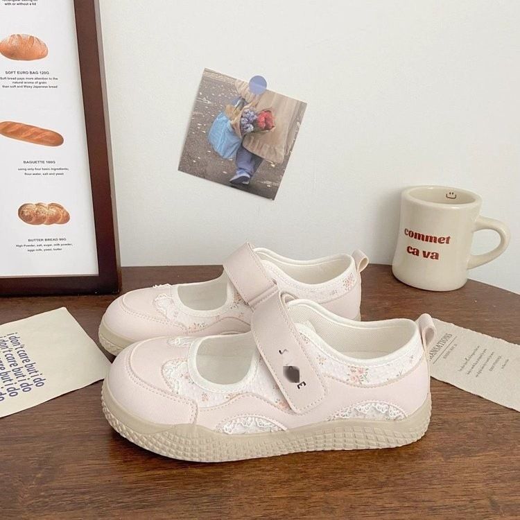 Highly Stylish Women's Sneakers With Velcro And Hollow Design, 2026 Spring/summer New Chic Niche Korean Version Low-top_vogvips.com