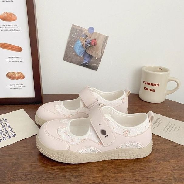 Highly Stylish Women's Sneakers With Velcro And Hollow Design, 2026 Spring/summer New Chic Niche Korean Version Low-top_vogvips.com