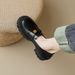 Platform Loafers Women's Retro British Style Small Leather Shoes Black Thick Heel Single Shoes Women's Soft Sole_vogvips.com