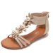 Women's Sandals For Outdoor Wear 2026 New Summer Bohemian Style Floral Wedge Roman Shoes_vogvips.com