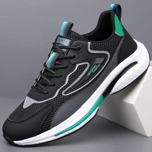 Men's Breathable Mesh Casual Sneakers For Summer - Lightweight, Anti-Odor, Soft Sole, Round Toe, Low-Top, Perfect For Running And Daily Wear_vogvips.com