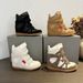 Women's High Top Sneakers White Genuine Leather Velcro Casual Sports Shoes 7CM Wedge Heel European Style for Autumn 2025_vogvips.com