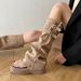 Open-toe Long Boots For Women, 2026 Summer Thick-soled Flip-flops, Retro Mid-calf Height-increasing Boot With Detachable_vogvips.com