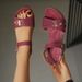 Women's Shoes Square Heel Metal Buckle Sandals Summer Rivet Beach Women's Shoes_vogvips.com