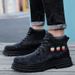High Top Martin Boots Retro Medium Tube Tooling Leather Boots Men's Cycling Boots Men's Shoes_vogvips.com