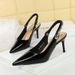 1859-AK201 European And American Style Patent Leather Shallow Pointed Toe Fashion Rhinestone Back Strap High Heel_vogvips.com