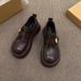 Small Leather Short Boots Platform Single Shoes Inner Heightening Loafers Thick Heels Women S_vogvips.com