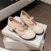 White Mary Jane Bridesmaid Daily Wearable Shallow Comfortable Single Shoes Chunky Heel One Strap High Heels Women Spring_vogvips.com