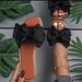 New Flat Bottom Rhinestone Bow Flip-flops Women Wear Solid Color Lightweight Cloth Slippers_vogvips.com
