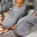 Women's U Shaped Platform Lace Up Sneakers Summer Flyknit Plus Size Solid Color White Dad Shoes_vogvips.com