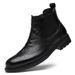 Martin Boots Men's Short Boots High Top Leather Shoes Men's Medium Top Chelsea Boots Men's Boots_vogvips.com