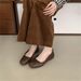 2025 Summer New Square Toe Granny Ballet Bowknot Flat Soft Sole Single Shoes Retro Loafers_vogvips.com