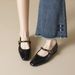 Weiwei Lady 821-3 French Retro Women's Flat With Camellia Design, Shallow Mouth, Soft Sole, Single Strap Mary Jane Shoes_vogvips.com
