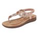 Shoeswomen Cross-Border 2026 New Rhinestone Toe Clip Large Size Thick Sole Summer Sandals For Women_vogvips.com