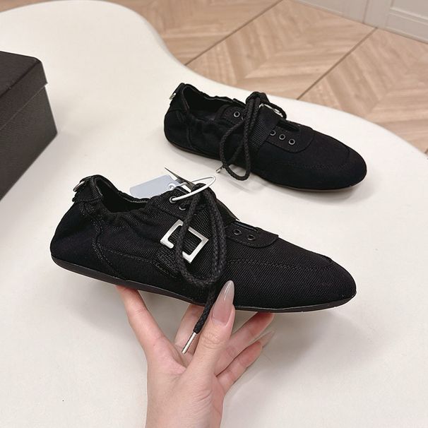 In Stock 2026 Spring And Autumn New Model Cross-Border Foreign Trade Niche Light Luxury Canvas Thin-Soled Women's_vogvips.com