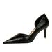 2928-2 Sexy Slim Fit Side Hollow High Heel Shallow Mouth Sharp Stone Pattern Women's Single Shoes_vogvips.com