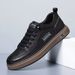 Men's Breathable Casual Sneakers - Lightweight Slip-On Loafers With Elastic Bands & Cushioned EVA Insole (MB799) - White/Black/Tan_vogvips.com