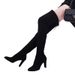 2024 New Autumn And Winter Large Size Over-the-Knee High Heel Pointed Toe Sanded Zipper Women's Boots_vogvips.com