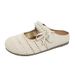 Half Tray White Shoes Female Breathable Student Height Increase Casual Women's Shoes Street Shot_vogvips.com