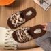 2025 New Furry With Fleece Lining, Warm Autumn And Winter, Home Flat Non-Slip Korean Style Leopard Print Plush Cotton_vogvips.com