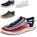 Men’s Shoes Summer New Men's Woven Casual Couple Sandals Men's Trendy Seaside Beach Shoes Roman Large Size Slippers_vogvips.com
