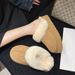 Hairy for women's outdoor wear, 2025 autumn and winter new style, thick soled high snow boots with plush toe cotton_vogvips.com