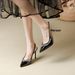 Pointed Toe Rhinestone Sandals For Women, Backless 2025 New Summer Style, Stunning Thin Heel High Heels, French Light_vogvips.com
