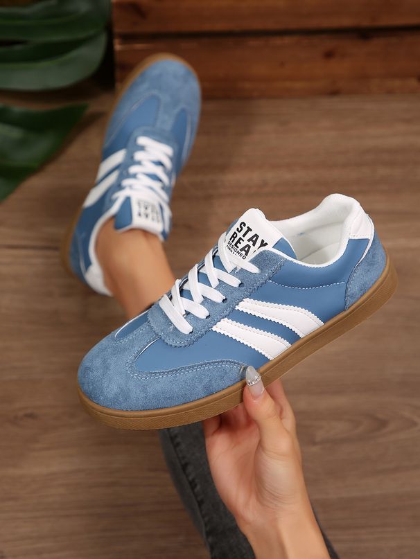 Contrasting Color Plus Size Sneakers Spring And Autumn New Round Toe Deep Mouth Soft Sole Non-slip Wear-resistant Flat_vogvips.com