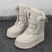 Men's High-Top Canvas Sneakers - Trendy Casual Skate Shoes With Chunky Sole, Breathable Mesh Lining, Round Toe & Lace-Up Design_vogvips.com