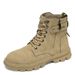 European Warm Series Martin Autumn Winter New High Top Lace-up Work Shoes Outdoor Casual Men's Side Zipper Trendy Mid-Calf Leather Boots_vogvips.com