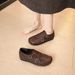 Loafers Women's Brock Suede Carved Small Leather Shoes_vogvips.com