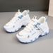 Q7822 New Dad Women 2024 Spring Summer Height Increasing Breathable Thick Sole Mesh White Shoes Versatile For Female_vogvips.com