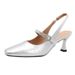Baotou Sandals For Women 2025 New Summer French Style Mary Jane Single Shoes Silver One Strap Thin Heel High Heels_vogvips.com