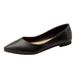 Women's Work 2026 New Model, Pointed Toe, Sole, Soft Leather, Shallow Mouth, Flat, Suitable For Interviews And Banking,_vogvips.com