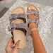 New Brick And Stone Double Button Shoes Women's Casual Outdoor Home Wear, Summer Cool Slippers, Rabbit_vogvips.com