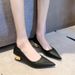 MTX High Heels Not Tiring Professional New Pointed Toe Single French Style Soft Leather Shallow Mouth Shoes Fashionable_vogvips.com