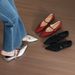 Sheepskin Version ~ Height-increasing Rivet Pointed-toe Summer Shallow Mary Jane High-heeled S, Large Size Women's_vogvips.com