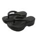 Thick Soled Women's Word Dragging Angle Slippers 2025, High Heels With A Sense Of Poop, Fashionable Outdoor Beach Shoes,_vogvips.com