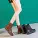 Martin For Women Genuine Leather British Style 2025 Autumn Winter New Flat Short Soft Sole Large Fleece Lined Boots Size_vogvips.com