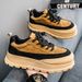 Men's Spring Leather Thick-Soled Sports Chunky Sneakers High-End Niche Non-Slip Casual Trendy Shoes_vogvips.com