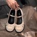 Fairy Style Chunky Heel Women's Single 2025 New Elegant Mary Jane Shoes With Bow For Spring And Summer Dresses_vogvips.com