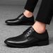 Men's Casual Leather Shoes Dress Style Thick Root Work Men's Shoes Men's_vogvips.com