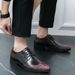 Men's Genuine Leather Dress Shoes Breathable Pointed Toe Oxford Shoes_vogvips.com