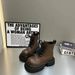 Internet Celebrity British Style Martin 2024 Autumn New Big Toe Work Thick Sole Platform Motorcycle Short Boots Trendy_vogvips.com