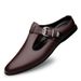 Men's Head Layer Casual Shoes Men's Bag Head Drag Rubber Non-slip Sole Men's Shoes_vogvips.com