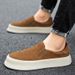 Euro Step Men's Summer 2025 New Low-top Versatile Suede Sneakers Lightweight Slip-on Lazy Fashion Casual Shoes_vogvips.com