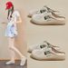 Half Tray White Shoes Female Student Mesh Breathable Heightening Shoes Casual Board Shoes_vogvips.com