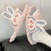 Women's Spring And Summer Cute Girly Bunny For Students Home Bedroom All Seasons Silent Cotton Linen Slippers_vogvips.com