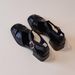 Lan Cabinet Edition ~ French Style Woven Roman For Women, Black Thick Heel, Soft Leather, Hollow Breathable Summer_vogvips.com